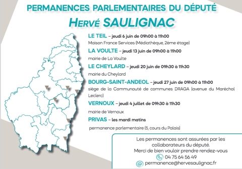 Permanences parlementaires du député Hervé SAULIGNAC