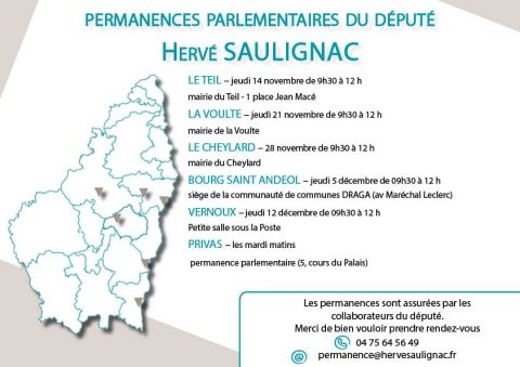 Permanences parlementaires du député Hervé SAULIGNAC