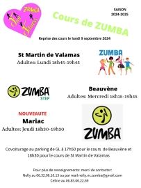 Cours de ZUMBA